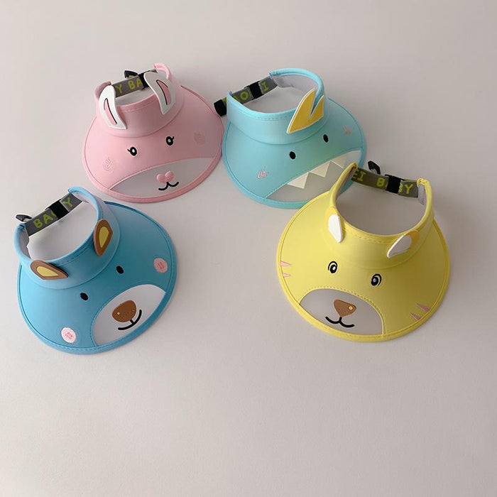 Summer UV Protection Cute Bear Children's Empty Top Hat