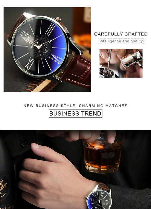 Top Brand Luxury  Yazole Watch Men Fashion Business Quartz-watch Minimalist Belt Male Watches
