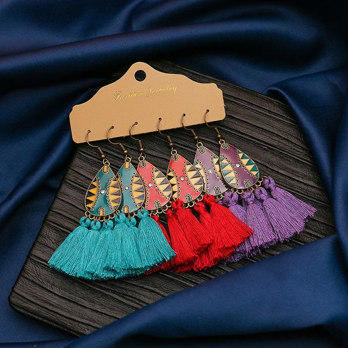 3 pairs/set Earrings Bohemian Style Jewelry X0X36209