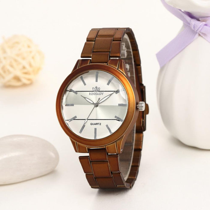 New Stainless Steel Women Wristwatch Quartz Fashion Casual Clock LLZ22221