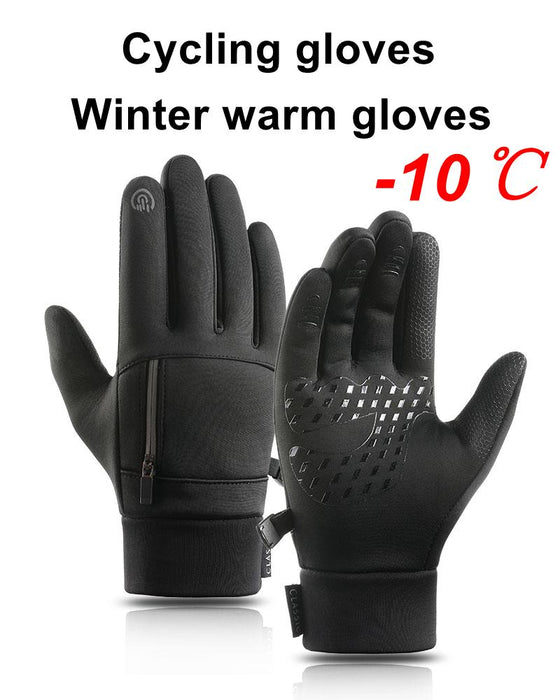 Touch Screen Men Cycling Gloves Waterproof