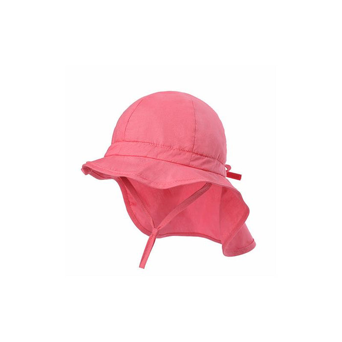Thin Rose Red Ruffled Outdoor Sunscreen Children's Shawl Hat