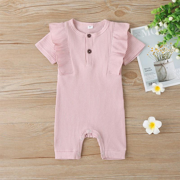 Summer Infant 5-color Ruffle Jumpsuit
