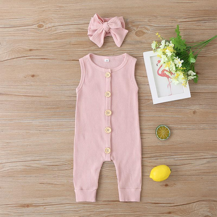 Summer Baby Sleeveless One-piece Bodysuit