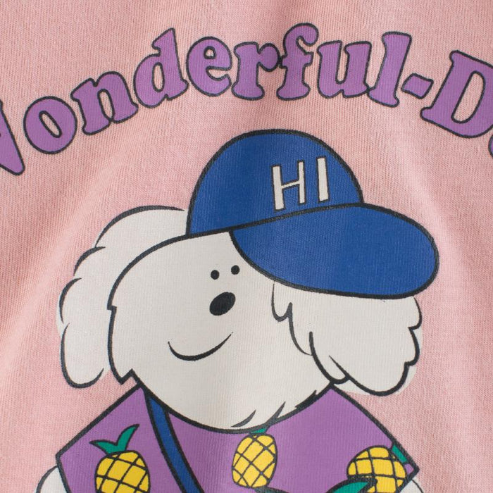 Children's half sleeve cartoon printed top