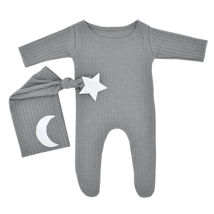 Two Piece Star Moon Knitted Jumpsuit