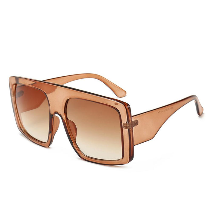 Large frame thick edge Sunglasses Women's gradient