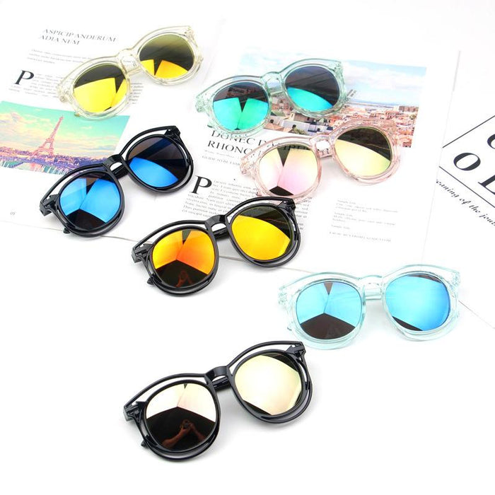 Children's Sunglasses double frame hollowed out colorful