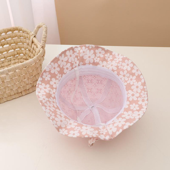 Summer Outdoor Windproof Shade Cute Bow Children's Fisherman Hat