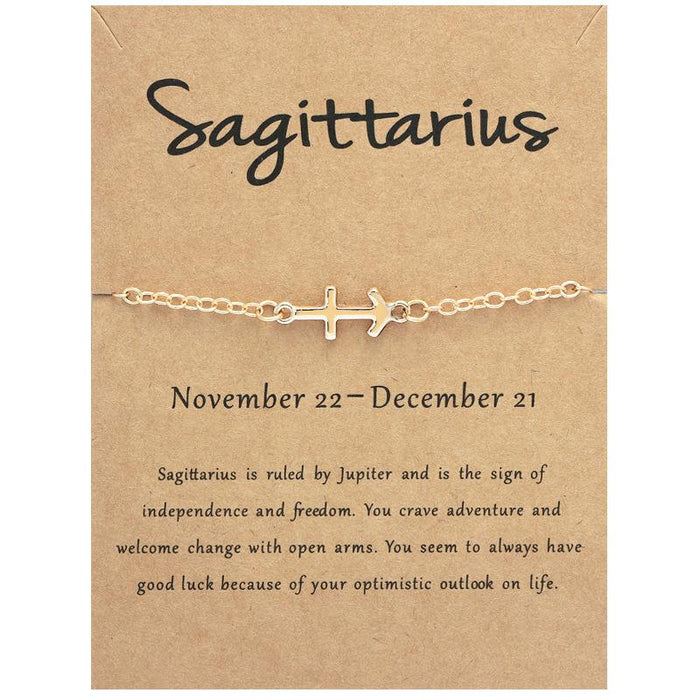 Twelve Constellations Bracelet Constellation Card Bracelet