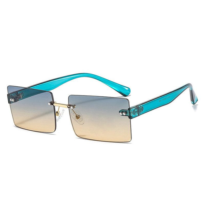 Square frameless colour candy Sunglasses