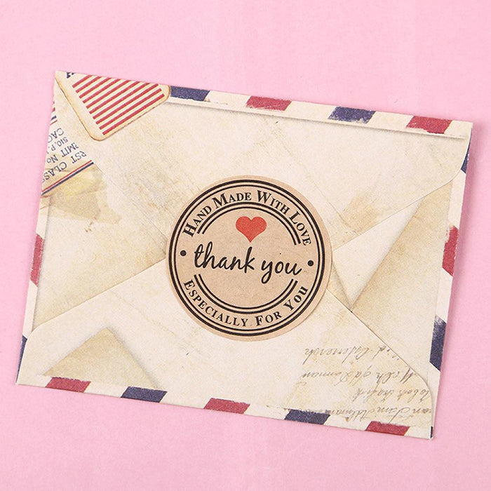 100-500pcs Vintage Kraft Paper Scrapbook Gift Stickers