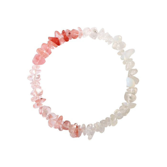 Natural Stone Beaded Crystal Bracelet