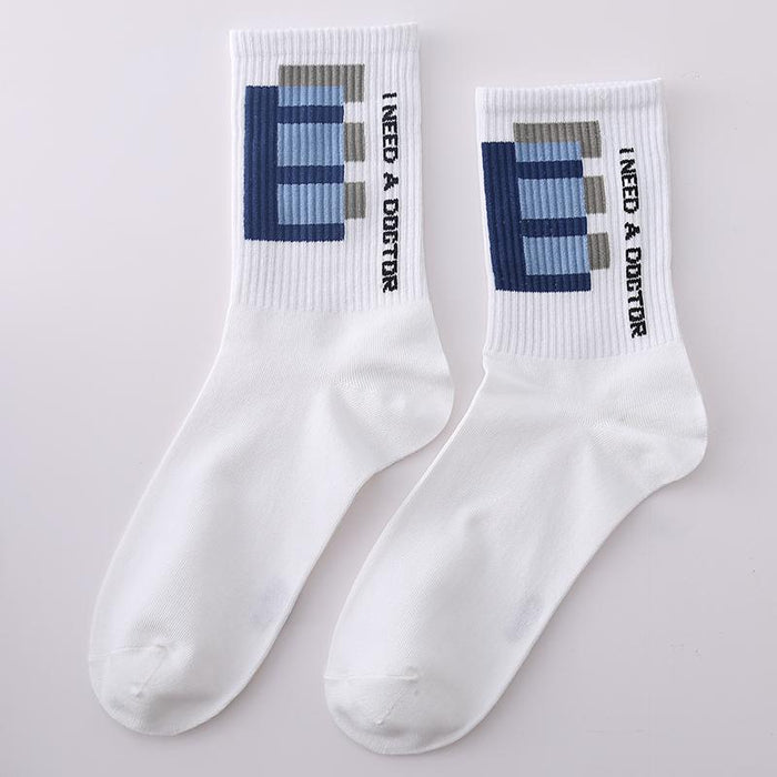 Funny Men Hip Hop Skeleton Socks