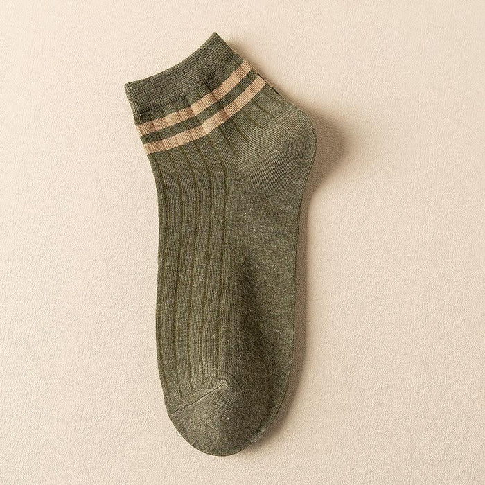 New Striped Boat Socks Sweat-absorbing Breathable Cotton Socks