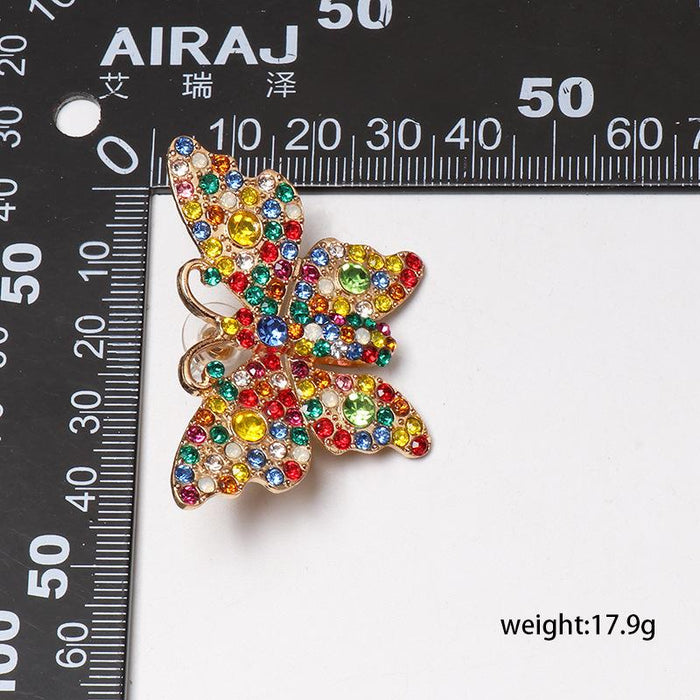 Women's Jewelry Fashion Retro Pearl Earrings Accessories Inlaid Rhinestone