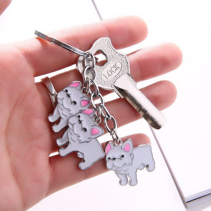 Creative Cartoon Pet Dog Car Key Ring Keychain