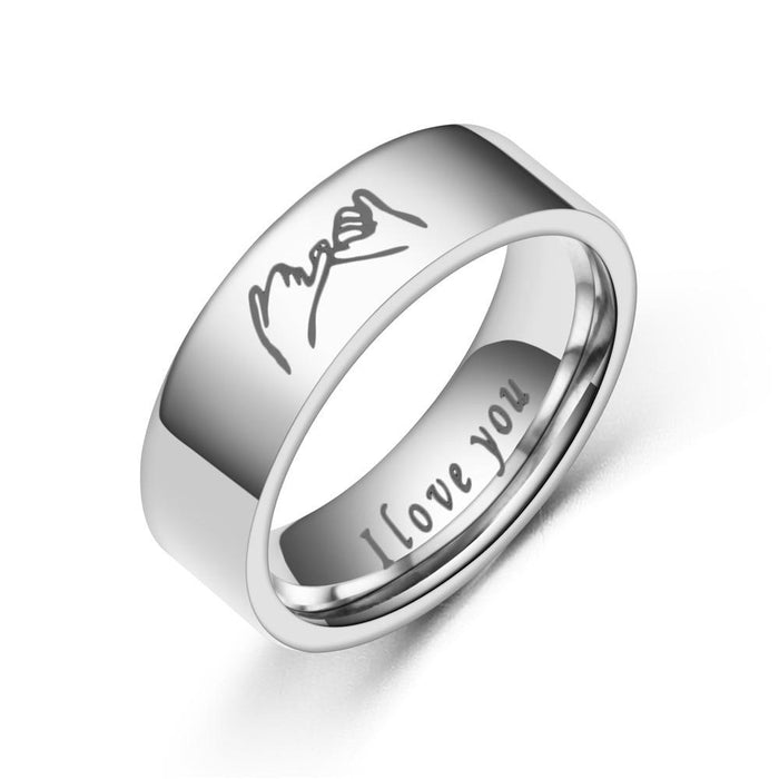 Titanium Steel Couple Ring