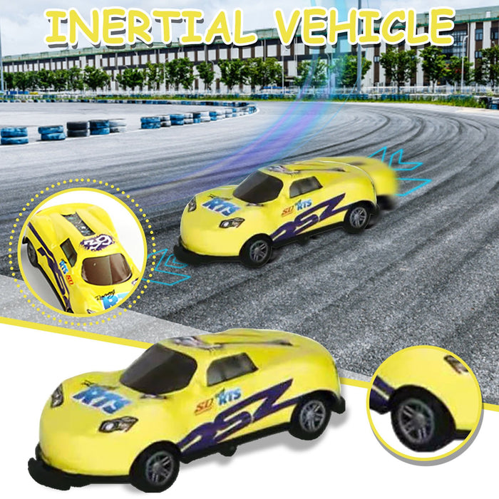 Flip stunt car alloy pull back four-wheel drive racing car