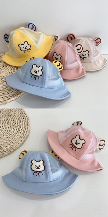 Summer Cute Baby Bear Ears Children's Fisherman Net Hat