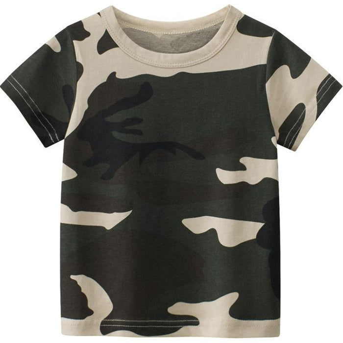 Children's short sleeve T-shirt camouflage
