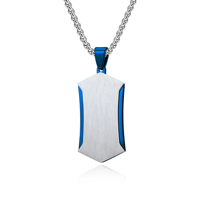 Creative Prismatic Double-layer Stainless Steel Pendant Necklace