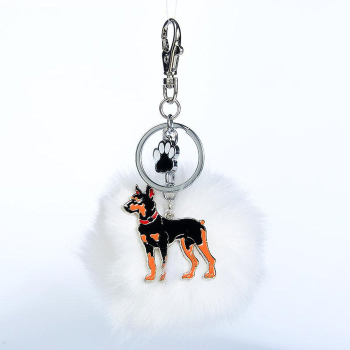 Small Dog Cat Dog Pet Metal Keychain