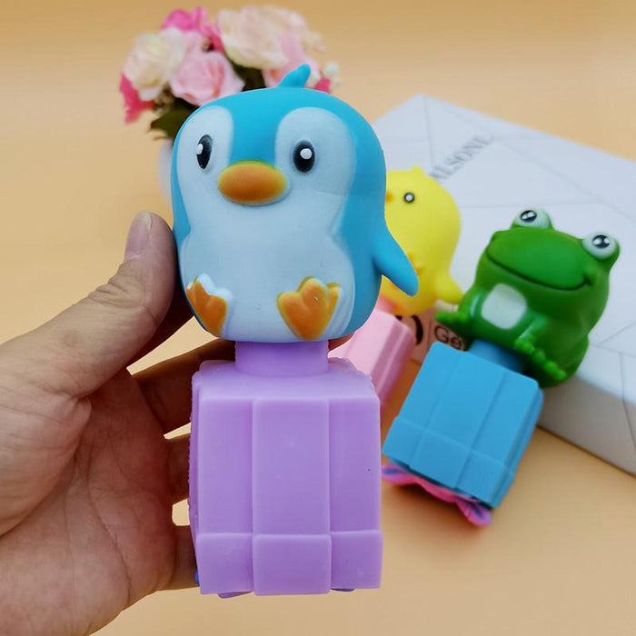 Flip Gift Box Cute Pet Pinch Animal Silicone Toy