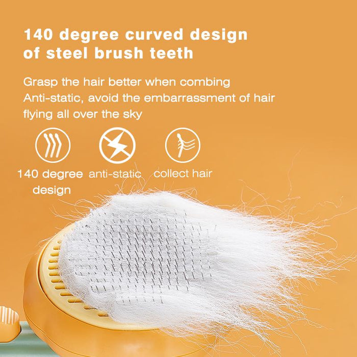 Pumpkin Pet Brush Off Self-Cleaning Oil Brush for Dogs and Cats