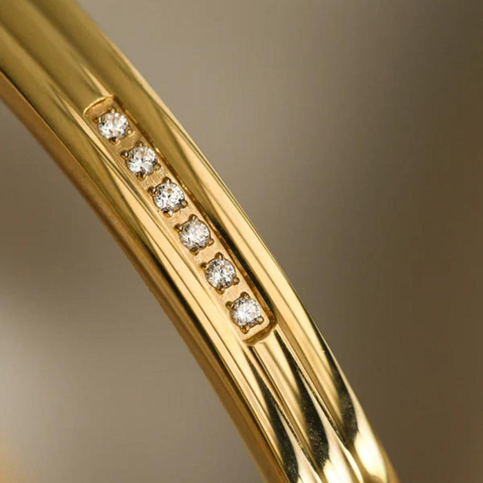 High Quality Stainless Steel Open Gold Bracelet