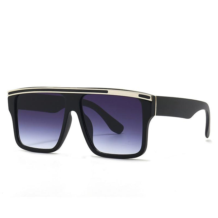 Retro square walk show large frame sunglasses