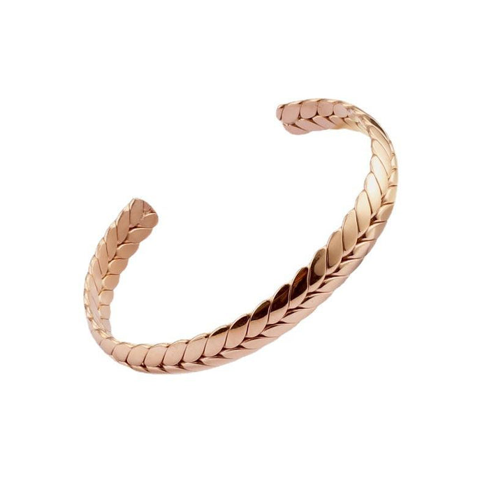 Titanium Steel Wheat Ear Open Bracelet Fashion Gold Color C Shape Bracelet Bangle