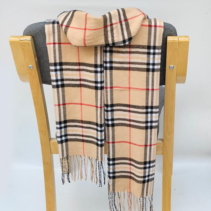 Classic Lattice Soft Scarf Cashmere Plaid Scarves