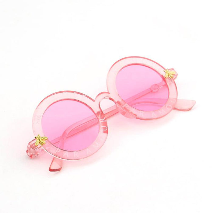 Children's Sunglasses letter round frame glasses