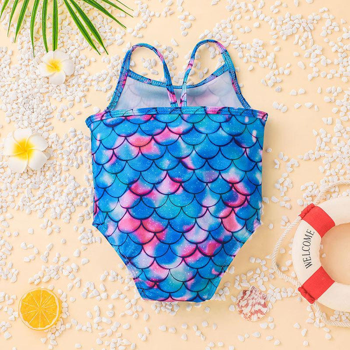 Fashionable Children's Suspender Mermaid Swimsuit