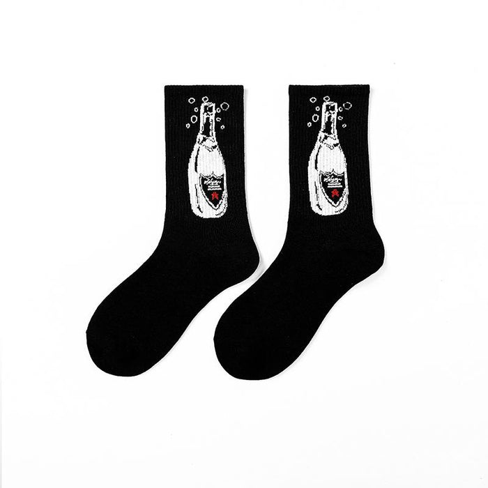 Funny Men Hip Hop Skeleton Socks
