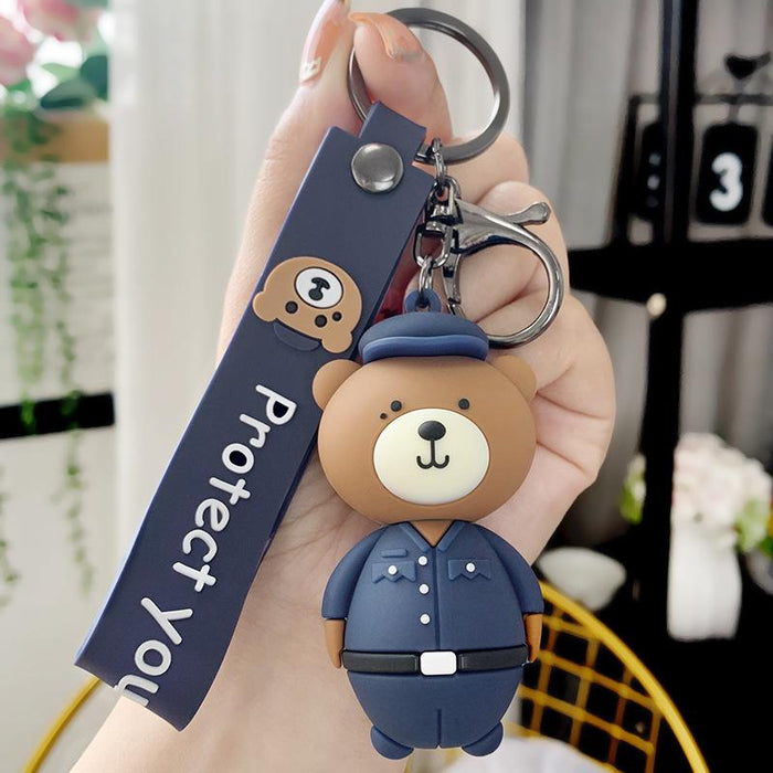 Cartoon Bear Doll Pendant Keychain