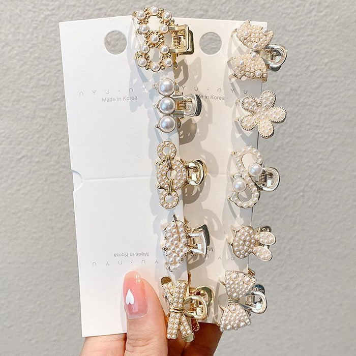 Pearl hair clip bang clip