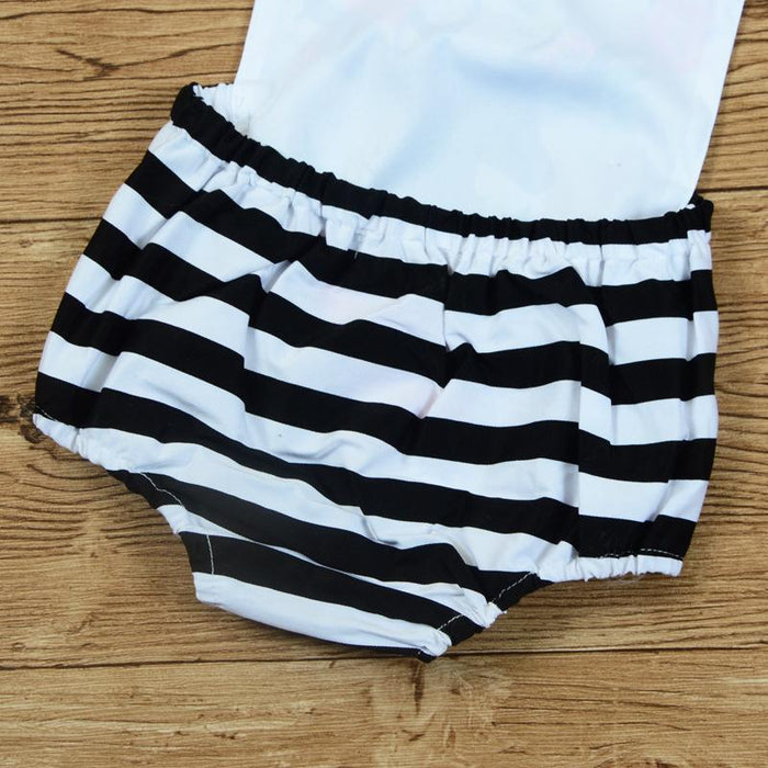 Cute fawn stripe hanging neck suspender ha Yi one-piece clothes