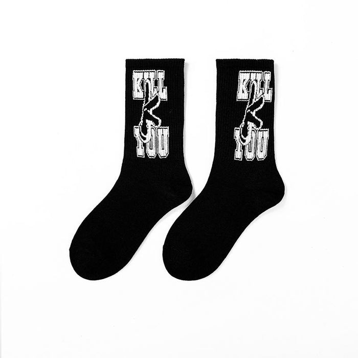 Funny Men Hip Hop Skeleton Socks