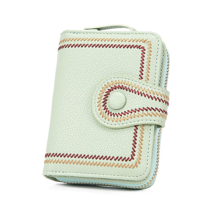 Women's Short Wallet Embroidered Wallet