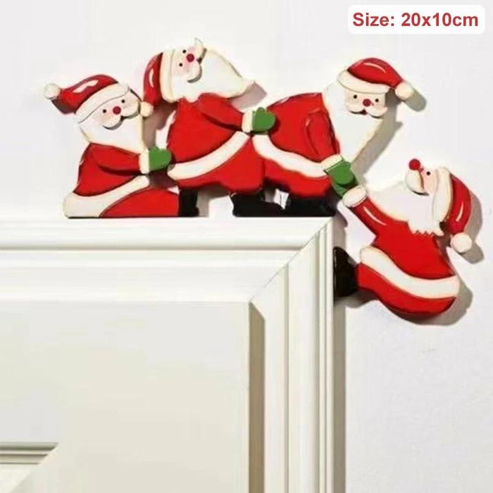 2022 Christmas Door Frame Wooden Decorations