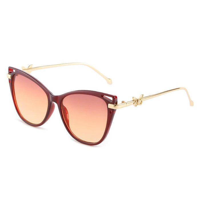 Cat Eye Sunglasses personality butterfly metal sunglasses