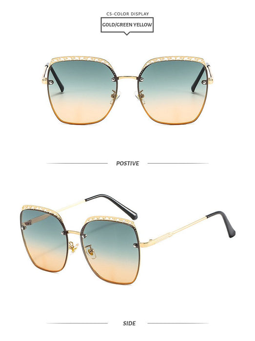 Personalized spray hollowed out women's Sunglasses