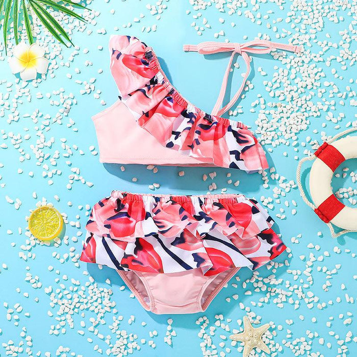 Girls' Fashion SWIMSUIT SET Bikini Split Swimsuit 2-piece Set