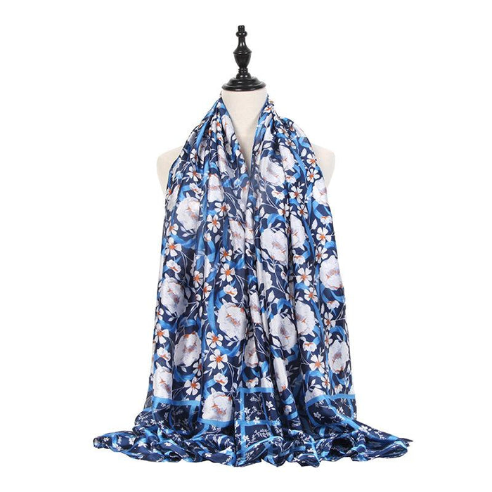 Printed Scarf Vibrant Shawl Scarf Sunscreen