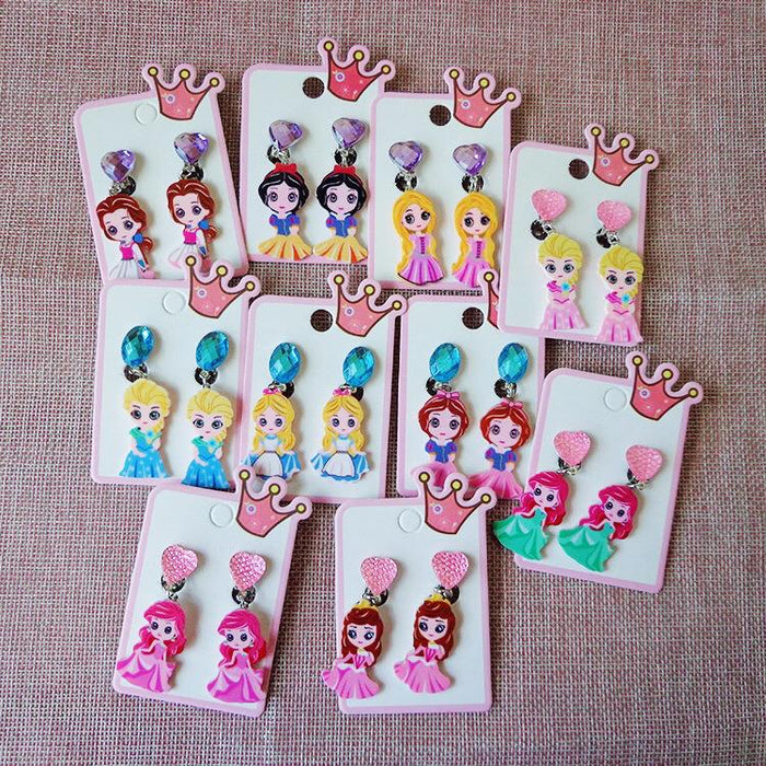 Children's Ear Clip Princess Earrings Cartoon Earrings Jewelry