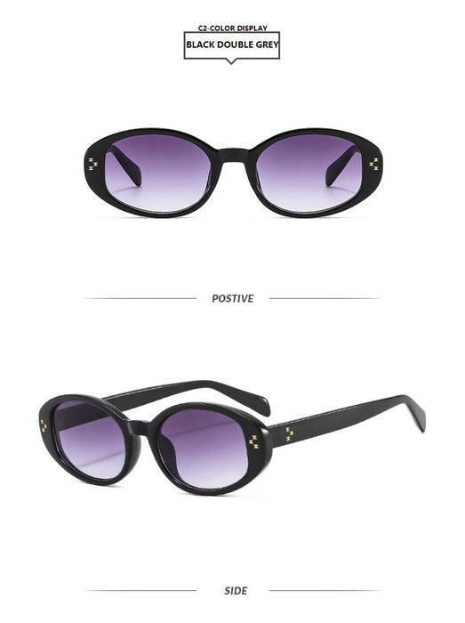 Rice nail oval small frame sunglasses