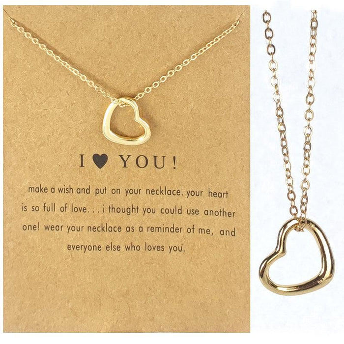 Card Love Horseshoe Five Pointed Star 8-character Skull Short Necklace