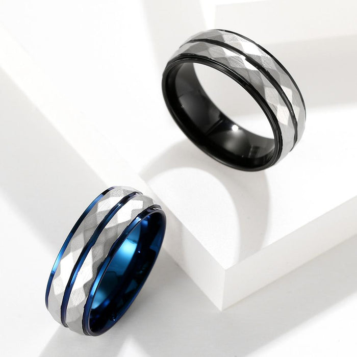 Trendy Men's Titanium Steel Tungsten Steel Ring